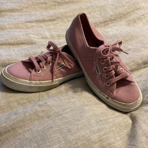 Pink Superga low top sneakers